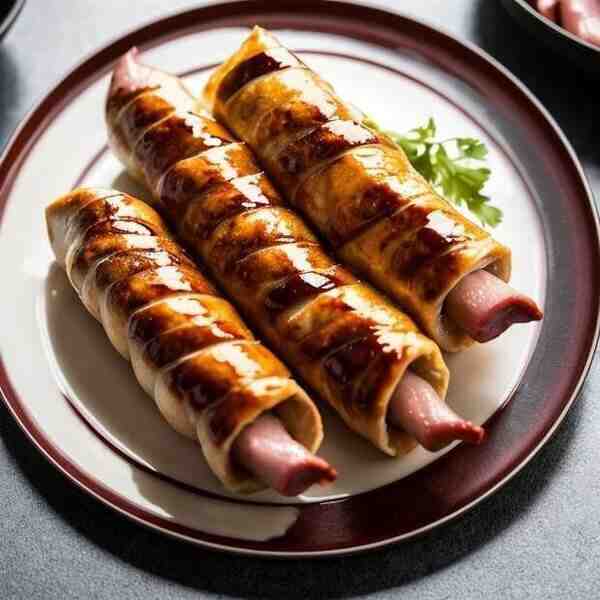Куриный рулет со свиными язычками